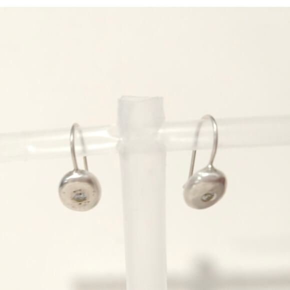 925 Sterling Silver Threader Drop Earrings Round Cut CZ Hook Canada Jewelry Lot - Picture 3 of 9